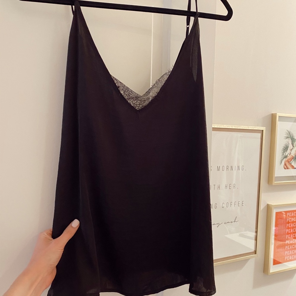 Free People Lace Silky Tank